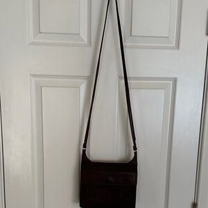 Fossil Dark Brown Leather Crossbody Bag